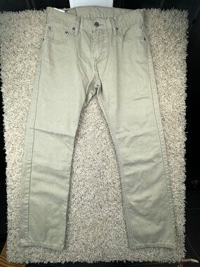 Levi's 514 Pants Men 30x30 Straight Cut Chino Preppy Casual Khaki White Tab